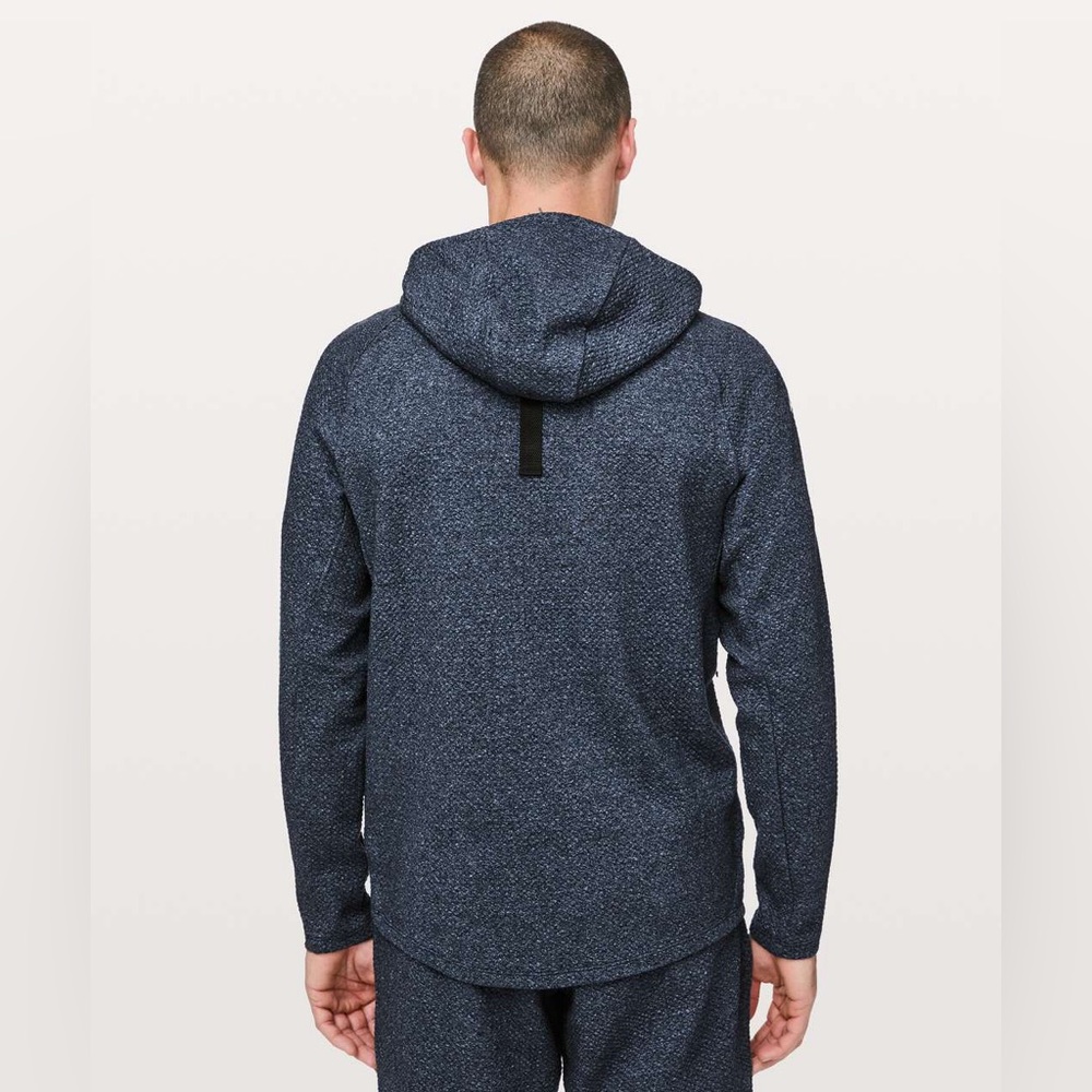 Lululemon At Ease Hoodie in Heathered Speckled Jet Blue / Black - Picture 2 of 10
